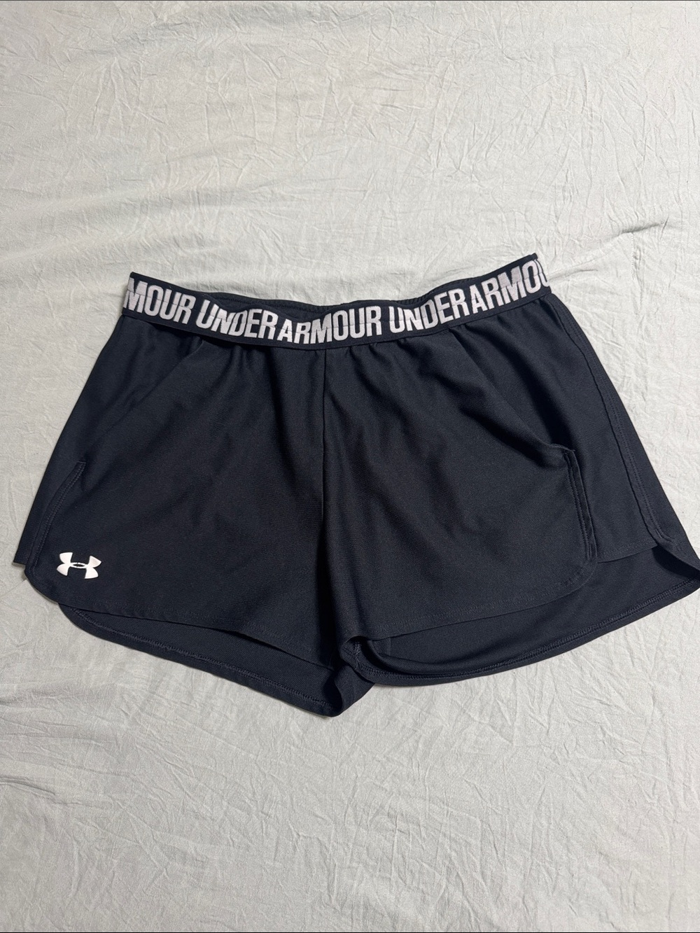 Under Armour Black Women's Athletic Shorts with Branded Waistband